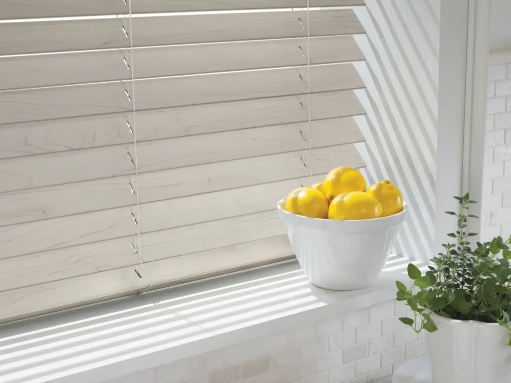 Faux Wood Blinds Closeup