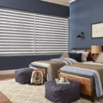 Graber Layered Shades in Bedroom Windows