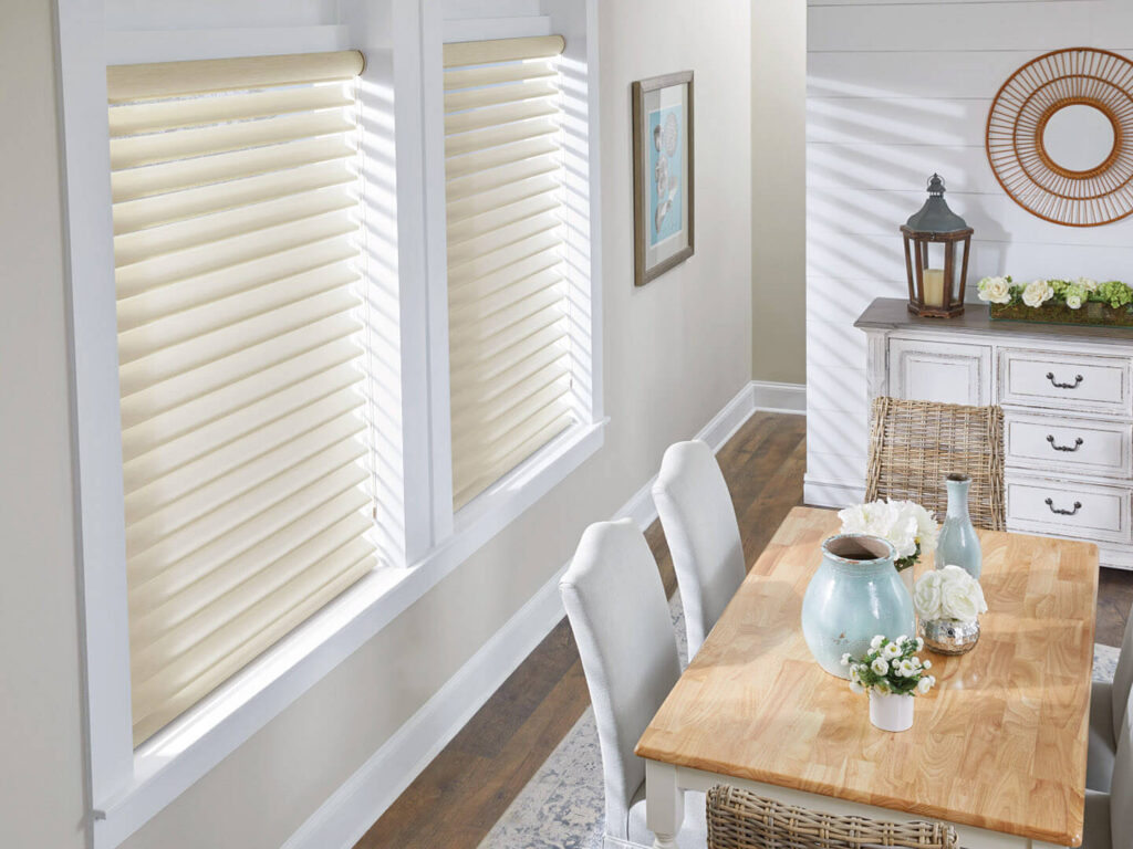 Sheer Shades in Dining Room Windows