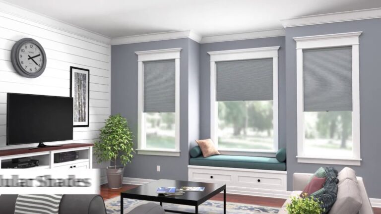 Modern room with cellular shades