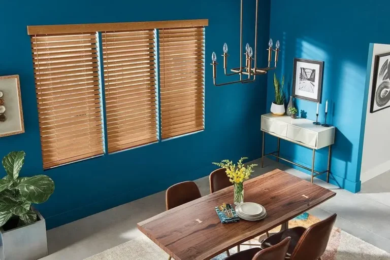 Graber Wood Blinds in Dining Area