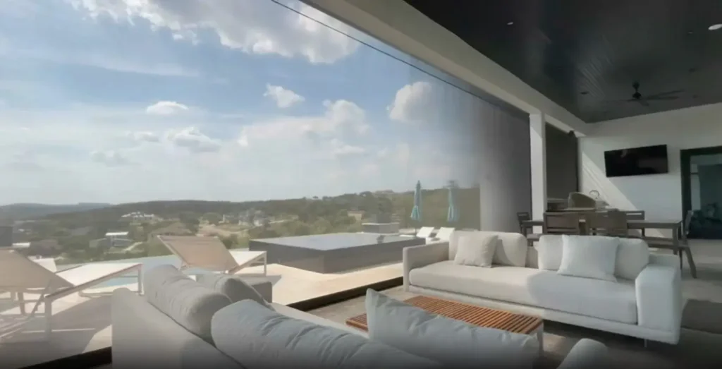 Outdoor Shades in Patio Seating Area