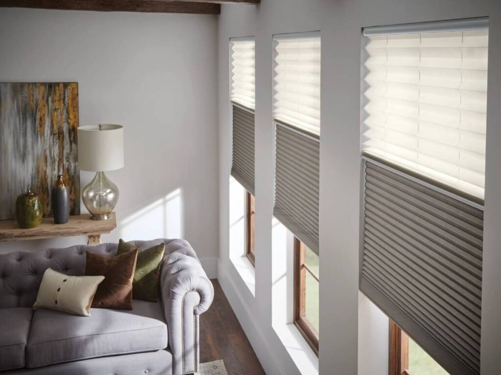 Elegant room with cellular shades