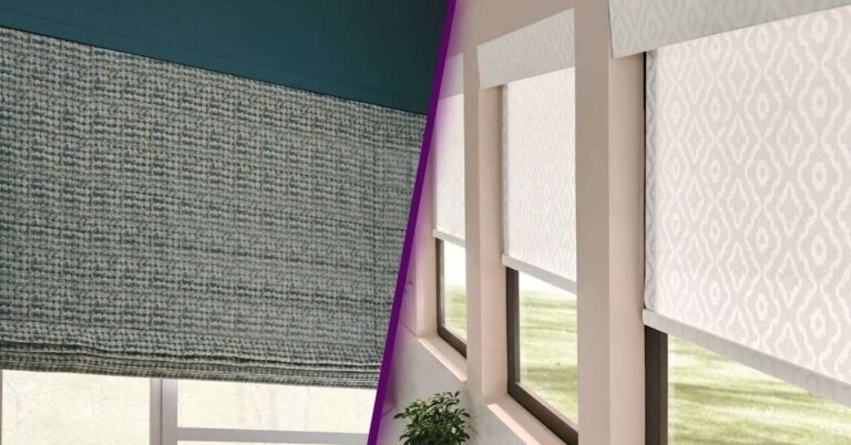Comparison of Roman and roller shades