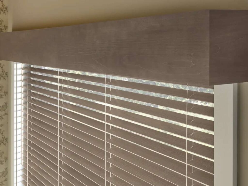 Graber Walnut Wood Blinds with Valance