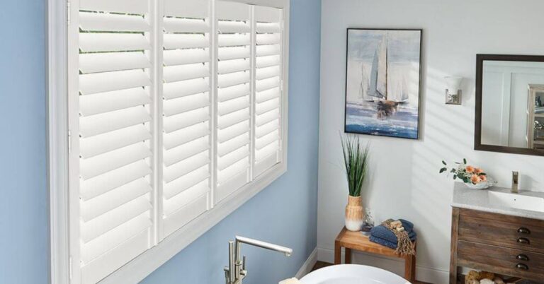 composite shutters in a bathroom