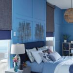 Dual Roller Shades in Bedroom Windows