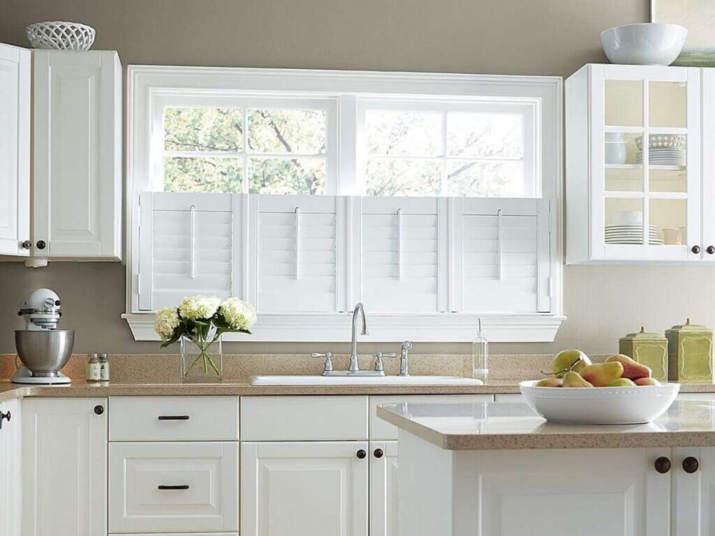 graber composite shutters in a kitchen