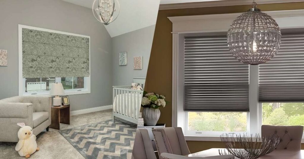 roman shades vs. cellular shades in a home