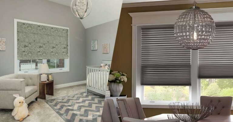 roman shades vs. cellular shades in a home