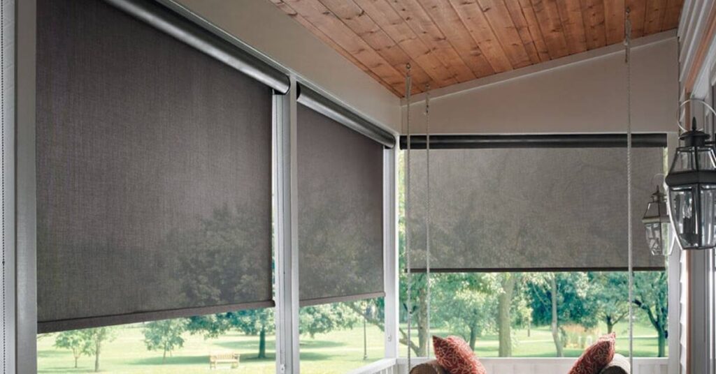 exterior shades porch swing