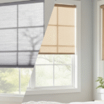 cellular shades vs. roller shades in a bedroom