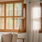 this is a photo of inside vs. outside mount shutters
