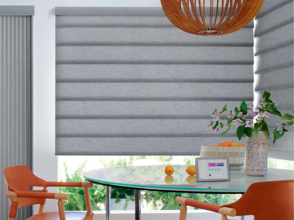 This is a photo of automated shades- tablet