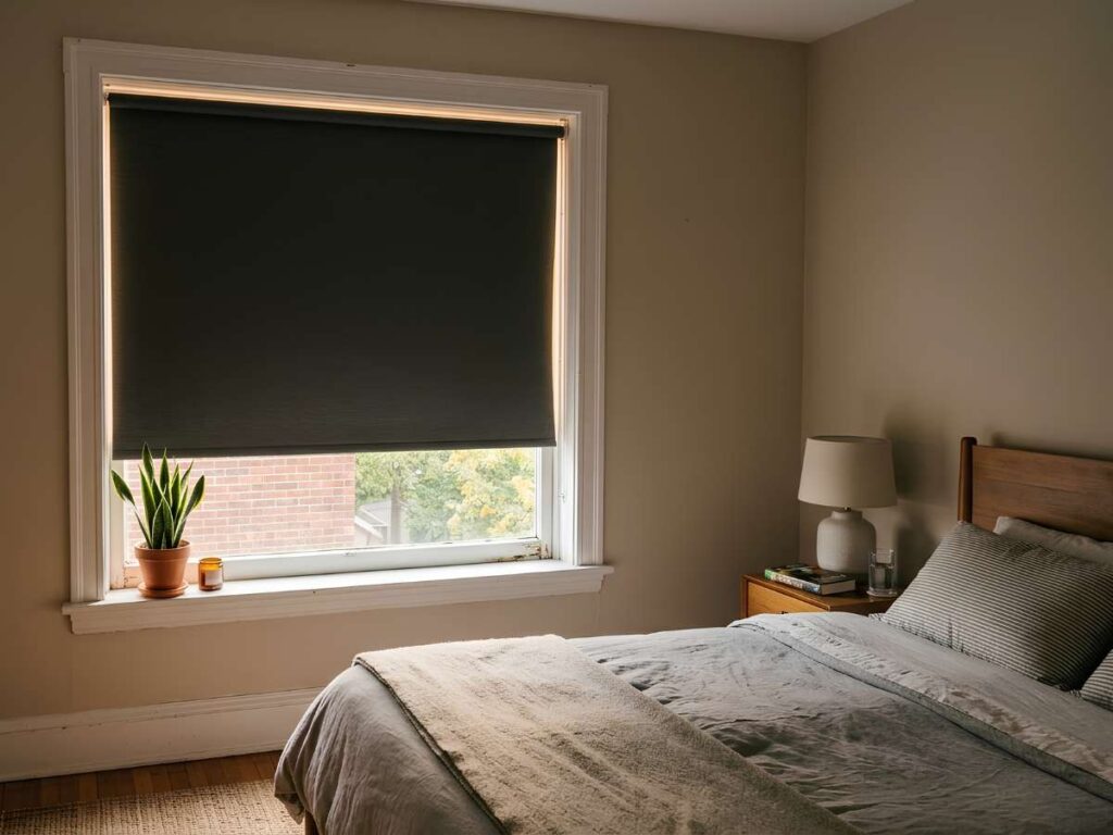 Blackout Roller Shades- Bedroom