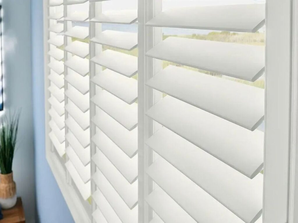 This is a close-up photo composite shutters