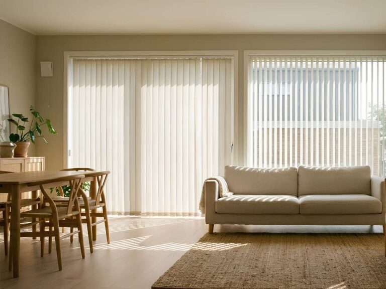 Motorized Vertical Blinds Living Room