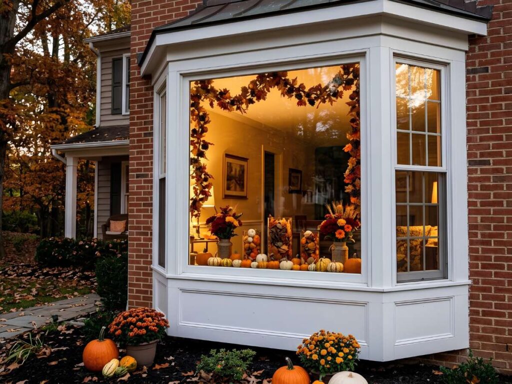 Thanksgiving Window Ideas-Decor