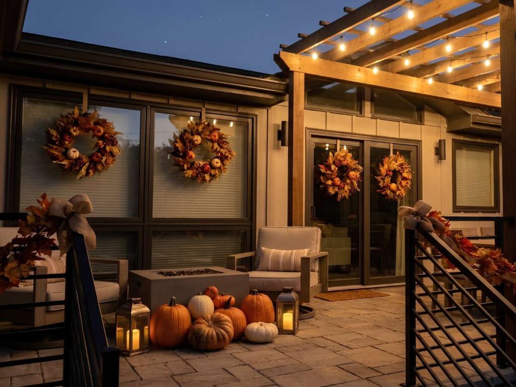 Thanksgiving Window Ideas Patio Cellular Shades Inside